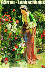John Frederick Lewis (1805 – 1876). Im Garten des Beis, 1865 . Öl auf Holz, 106,5 x 68,5 cm, Harris Museum and Art Gallery Preston